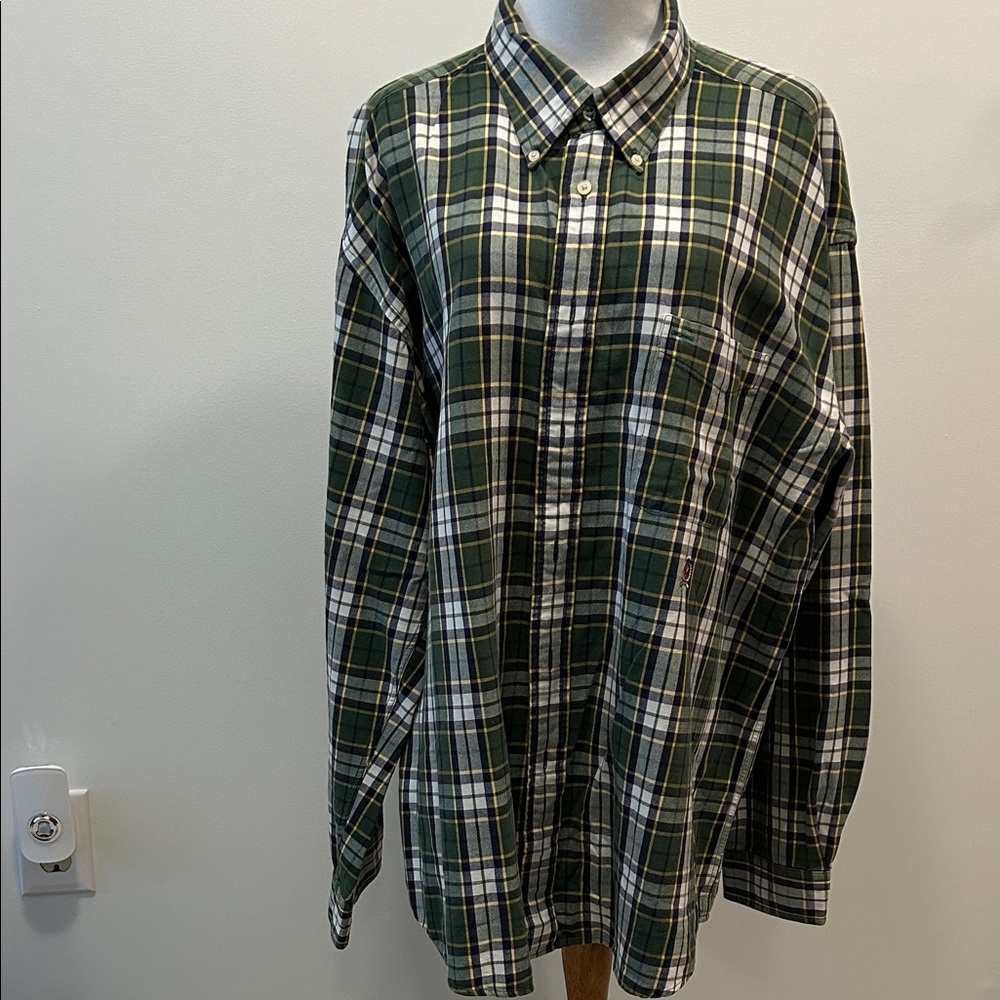 Tommy Hilfiger Green Plaid Men's Shirt